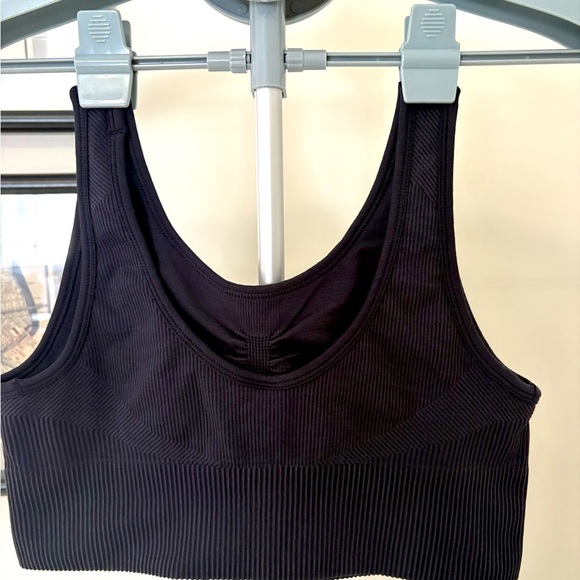 JoyLab Black Ribbed Sports Bra, Size Small - Picture 5 of 5